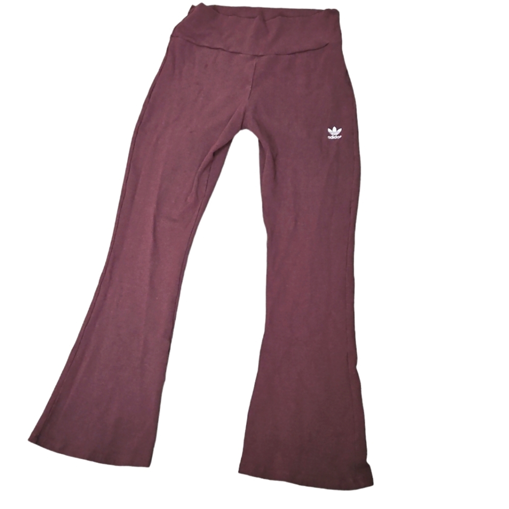 Adidas Essentials Rib Flared Pants shadow brown size Xlarge stretch nwot legging